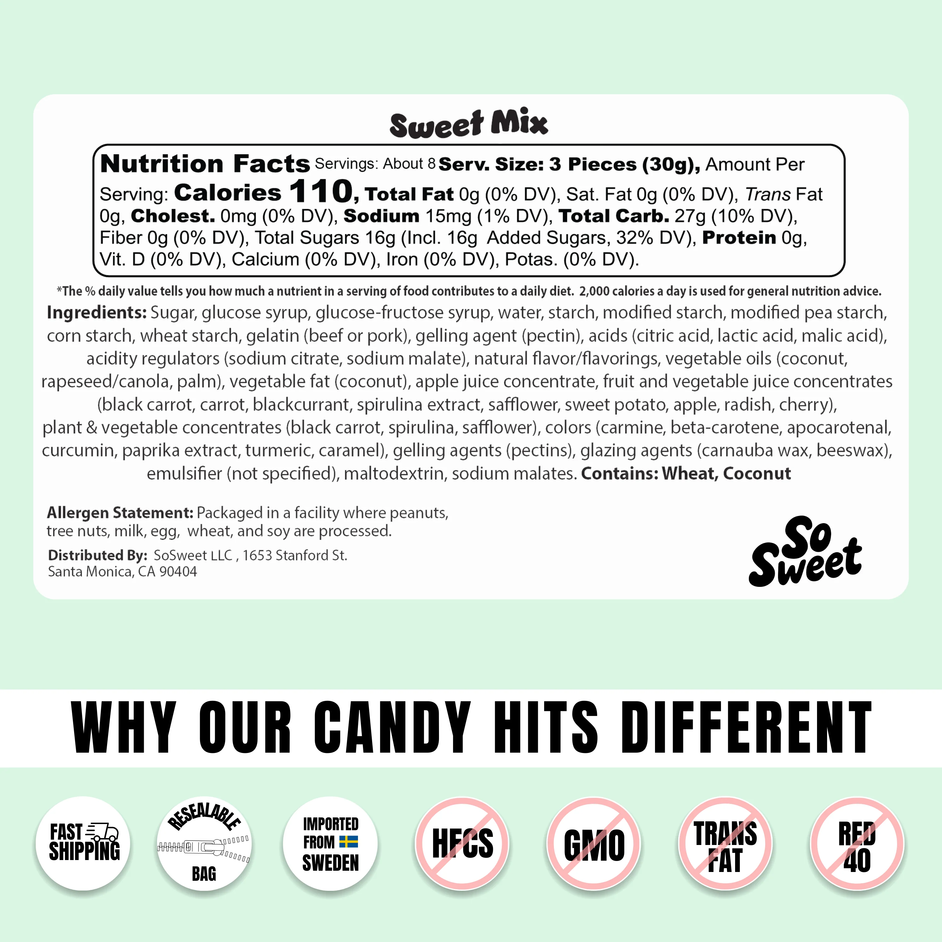 Swedish Candy 1/2lb Sweet Mix - Image 5